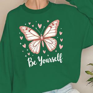 Papillon avec Be Yourself texte sweats pour femmes - Product Image 3