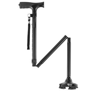 Bastone da Passeggio Pieghevole alla Moda per Uomini e Donne, Altezza Regolabile a 8 Livelli, Base Girevole a 4 Punte, Leggero e Portatile - Product Image 5