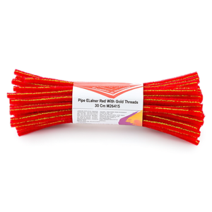 Decorazioni per Tubi Rosse con Fili Dorati 30 Cm M26415 3 Forniture per Cucito e Artigianato - Product Image 1