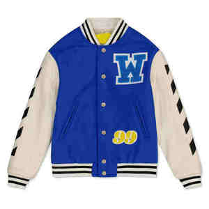 Chaqueta Varsity de Lana con Mangas de Cuero, Nueva Llegada, Chaqueta Varsity Personalizada de Alta Calidad - Product Image 2