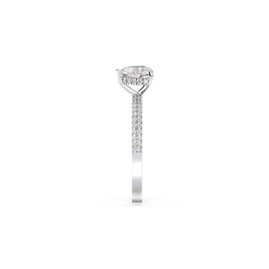 Bague solitaire REYES minimaliste en or massif 14 carats avec diamant de laboratoire taille cœur de 1,43 carat, bijou raffiné pour femme, cadeau de fiançailles. - Product Image 4