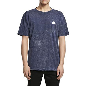 T-shirts pour hommes au design tendance, lavage à l'acide, 100% coton, écologiques, séchage rapide, vêtements décontractés avec logo personnalisé - Product Image 3