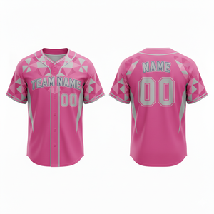 Maillot de baseball personnalisé respirant à séchage rapide 100 % polyester imprimé par sublimation en maille col en V unisexe manches courtes logo avant - Product Image 5