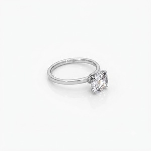DEF Color VS VVS Clarity Round Brilliant Lab Grown Diamond 10K 14K 18K Solid Gold IGI Certified Solitaire Wedding Promise <b>Ring</b> - Product Image 4