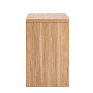 Modern Round Wooden Nightstand with Double Drawer, Curved Bedside Table Solid Wood Storage Cabinet for Bedroom Furniture - Product Image 5