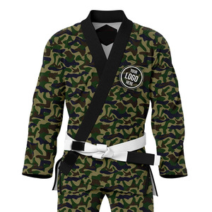 Customizable Camouflage BJJ Judo Jiu Jitsu Kimono Uniform Front Customizable Durable Breathable Washed Cotton Fabric - Product Image 1