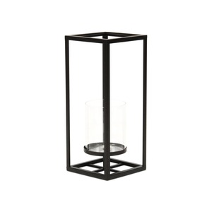 Black Iron Candelabra 8 Arm Candle Holder <b>16</b> Inch Wide Home Decoration Durable Metal Candle Stand - Product Image 4