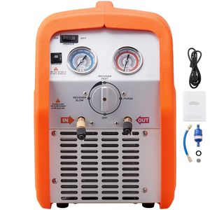 Machine de récupération de climatisation portable 3/4 HP 120V 60Hz avec protection haute pression, équipement de recyclage et de récupération de réfrigérant - Product Image 4