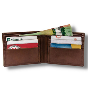 Portefeuilles en cuir pour hommes OEM, cuir véritable, porte-cartes sécurisé RFID, fournisseur en gros, fabrication artisanale haut de gamme, à vendre - Product Image 3