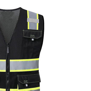 Gilet de sécurité industriel haute visibilité réfléchissant, gilet de travail extérieur de nuit haute visibilité avec fonction imperméable, grande taille, service OEM - Product Image 3