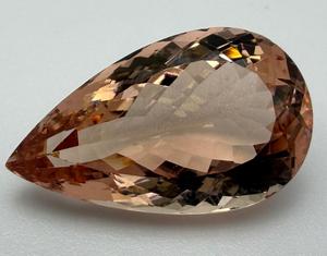 Pierre précieuse naturelle Shamim Gems Morganite 13,92 carats taille libre coupe poire pêche pierre lâche authentique pour la fabrication de bijoux - Product Image 2