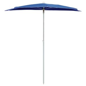 Parasol de jardin bleu azur 100 % polyester 70,9 x 35,4 po, parasol de terrasse en acier et base - Product Image 3