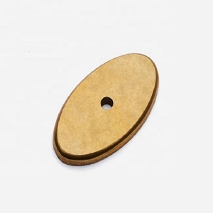 Poignée de tiroir ovale en laiton antique au design moderne, quincaillerie en métal massif pour porte d'armoire, commode, usage domestique ou de bureau - Product Image 1
