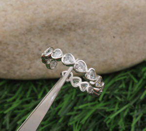 Anillo Romántico de Plata de Ley 925 con Engaste de Circonita Cúbica en Forma de Corazón, Regalo de Boda y Aniversario para Mujer - Product Image 2