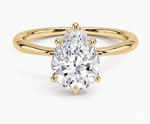 Anillo de Compromiso con Diamante Corte Pera, Clásico para Mujer, Diamantes Cultivados en Laboratorio - Product Image 1