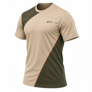 T-shirt de sport personnalisé haut de gamme pour homme avec motif chevron |   Vêtements de sport en gros - Product Image 2