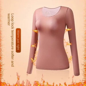 Vêtements thermiques sans couture pour femmes en coton, prix de gros, ensemble chaud d'hiver 2 pièces, caleçons chauffants - Product Image 6