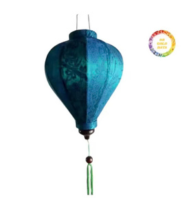 Vietnam Factory Silk <b>Lantern</b> Cylinder Shape Blue <b>Lantern</b> Handmade Lighting Decor Bulk Export Supplier - Product Image 1