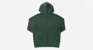 Green <b>Leopard</b> <b>Print</b> Digital Printed 100% Cotton Oversized Men's Pullover <b>Hoodie</b> Vintage Washed Streetwear - Product Image 2