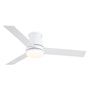Ventilatore da Soffitto Smart Integrato con LED da 48 Pollici, Stile Rustico, con Telecomando per Uso Interno/Esterno, Colore Bianco - Product Image 1