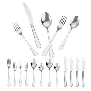 Set di posate da 30 pezzi in acciaio inossidabile per alimenti, utensili con finitura a specchio, lavabili in lavastoviglie, per la tavola - Product Image 1