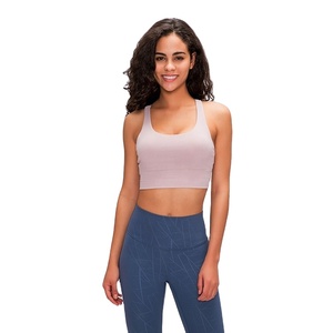 Hot Sale Women <b>Plus</b> <b>Size</b> Reversible Sports <b>Bra</b> Compression Breathable High Quality Solid Color Sleeveless - Product Image 1