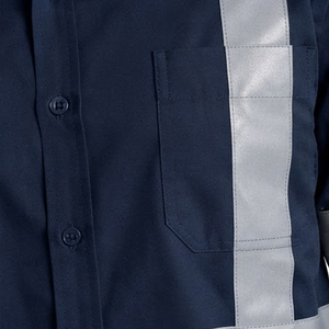 Camiseta de Trabajo de Alta Visibilidad para Hombre, Nueva Llegada, Logotipo Personalizado, Reflectante, Manga Larga, Transpirable, de Secado Rápido, con Bolsillos Delanteros - Product Image 5