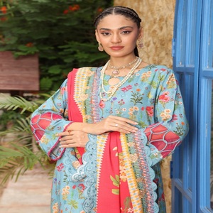 Trajes de lino paquistaníes de 3 piezas para mujer Venta completa Vestido indio de Pakistán Dr Haris Salwar Kameez Dupata Kurta Set - Product Image 4