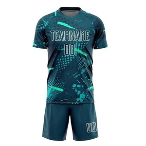 Maillot de football personnalisé par sublimation, uniforme de football en polyester à séchage rapide avec impression de logo pour adultes, prix de gros, OEM, respirant - Product Image 2