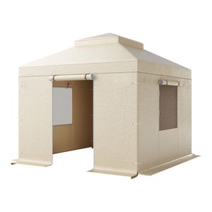 Copertura Invernale per Gazebo a Due Livelli 10x10 piedi con Tetto Rigido e Finestre a Rete Laterali per Gazebo e Pergola - Product Image 1
