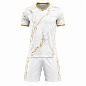 Custom for Marble Print <b>Retro</b> Soccer Jersey Set Unisex Short Sleeve Quick Dry Breathable Polyester <b>Football</b> Uniform All - Product Image 1
