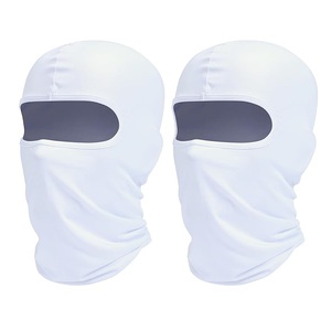 White Balaclava Full Face Cover Breathable <b>Waterproof</b> Unisex Outdoor Hood for Adults 54-56CM - Product Image 1