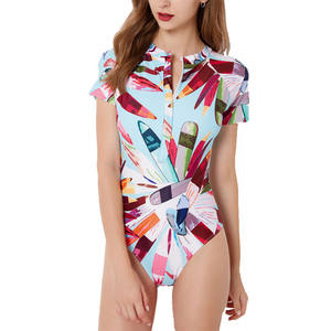 ชุดว่ายน้ำผู้หญิงแบบสั่งทำพิเศษ ป้องกันแสงแดด แขนยาว ชิ้นเดียว ผ้าบาง สำหรับดำน้ำและเล่นน้ำทะเล - Product Image 6