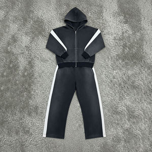 Survêtements de jogging vintage pour hommes de haute qualité, à capuche, imprimés, avec logo personnalisé, 100 % coton molletonné, effet délavé, style streetwear - Product Image 3