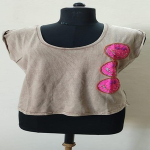 Women Cotton V Neck T Shirt Wholesale Manufacturer Supply for Best Price - Product Image 1