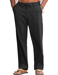 Pantalon de pyjama en coton pour homme, écologique, séchage rapide, respirant, léger, confortable pour l'été, bas de pyjama tricoté pour la maison - Product Image 1
