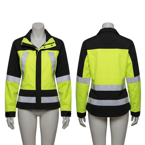 <b>men</b> and Women Security <b>Jacket</b> Polyester Softshell Orange Black Panel <b>Reflective</b> Safety <b>Jacket</b> Custom Embroidery Print Logo - Product Image 5