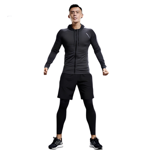 Sportswear Set <b>Mens</b> Womens Kids Yoga Gym Running Training Football Soccer <b>Baseball</b> Basketball Custom Solid Autumn Zipper Front - Product Image 1
