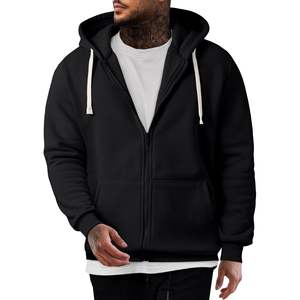 Sweat-shirts à capuche en polaire à fermeture éclair intégrale pour homme, chemises décontractées à manches longues avec cordon de serrage, anti-froissement, taille XXS - Product Image 5