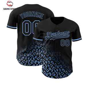 Maillot de baseball hip-hop à manches courtes personnalisé avec logo et nom pour hommes, respirant, imprimé par sublimation - Product Image 1