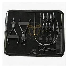 Hair Extension Tools Kit Set with Micro <b>Ring</b> Pliers Loop Needle <b>Clips</b> Thread & Beads – Complete Salon & DIY Hair Styling Kit - Product Image 5