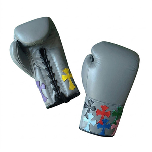Gants de boxe personnalisés Chrome Heart, à lacets, en cuir durable, respirants, antidérapants, anti-humidité, gants MMA Sanda - Product Image 1