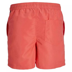 Short de bain décontracté pour homme en toile écologique jaune uni, taille mi-haute élastique, séchage rapide, longueur courte - Product Image 2