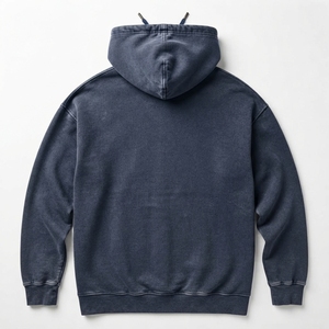 Custom <b>Navy</b> Pullover Hoodie <b>Mens</b> Mountain Stamp Graphic Hooded Sweatshirt Casual Streetwear Fashion OEM ODM Wholesale Apparel - Product Image 6