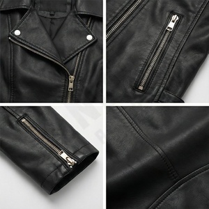 Leather Jackets Ladies <b>Coats</b> Solid Ladies Leather Jackets Fashionable Streetwear Women Custom Leather Jacket - Product Image 4