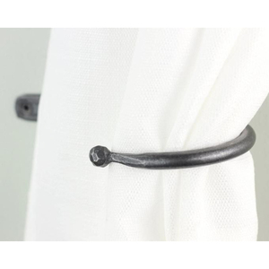 Attaches de rideaux en métal faites à la main, courbées, finition bronze, avec attaches à vis pour la décoration de fenêtre - Product Image 2