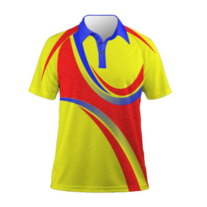 Chemises à manches courtes unies 100 % polyester pour hommes, brodées sur le devant, tricotées, respirantes, style streetwear personnalisé, pour le golf, vente en gros - Product Image 1