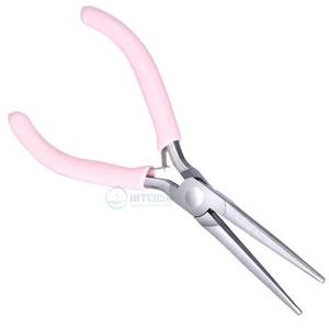 4.5 Inch Needle Nose Small Jewelry Pliers Stainless Steel Comfort Grip Handles <b>Precision</b> <b>Tool</b> Wire Wrapping Crafts Jewelry - Product Image 1