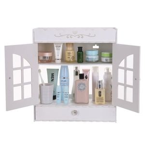 Mobiletto da Bagno in PVC Non Perforato con Cassetto 39 X 17.5 X 44 cm, Arredo per il Tuo Bagno - Product Image 1