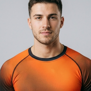 Custom Fitness Compression Shirt Men Half Sleeve <b>Athletic</b> Training Gym Running Performance Sportswear Wear - Product Image 4